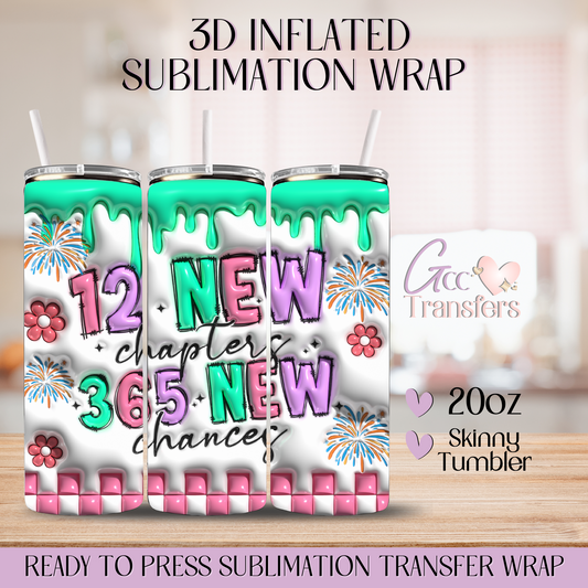 12 New Chapters 365 New Chances - 20oz 3D Inflated Sublimation Wrap