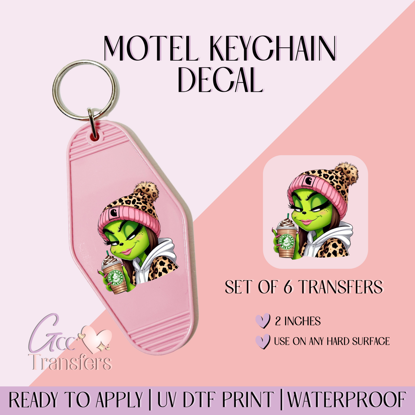 Boujee Girl Coffee - Set of 6 (Motel Keychain UV DTF)