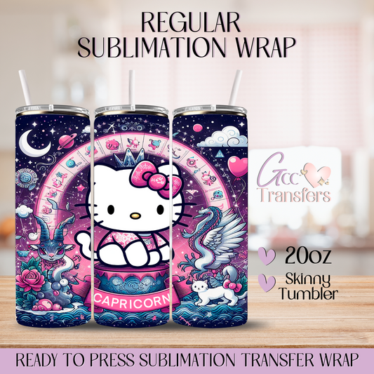 Capricorn Cat Character - 20oz Regular Sublimation Wrap