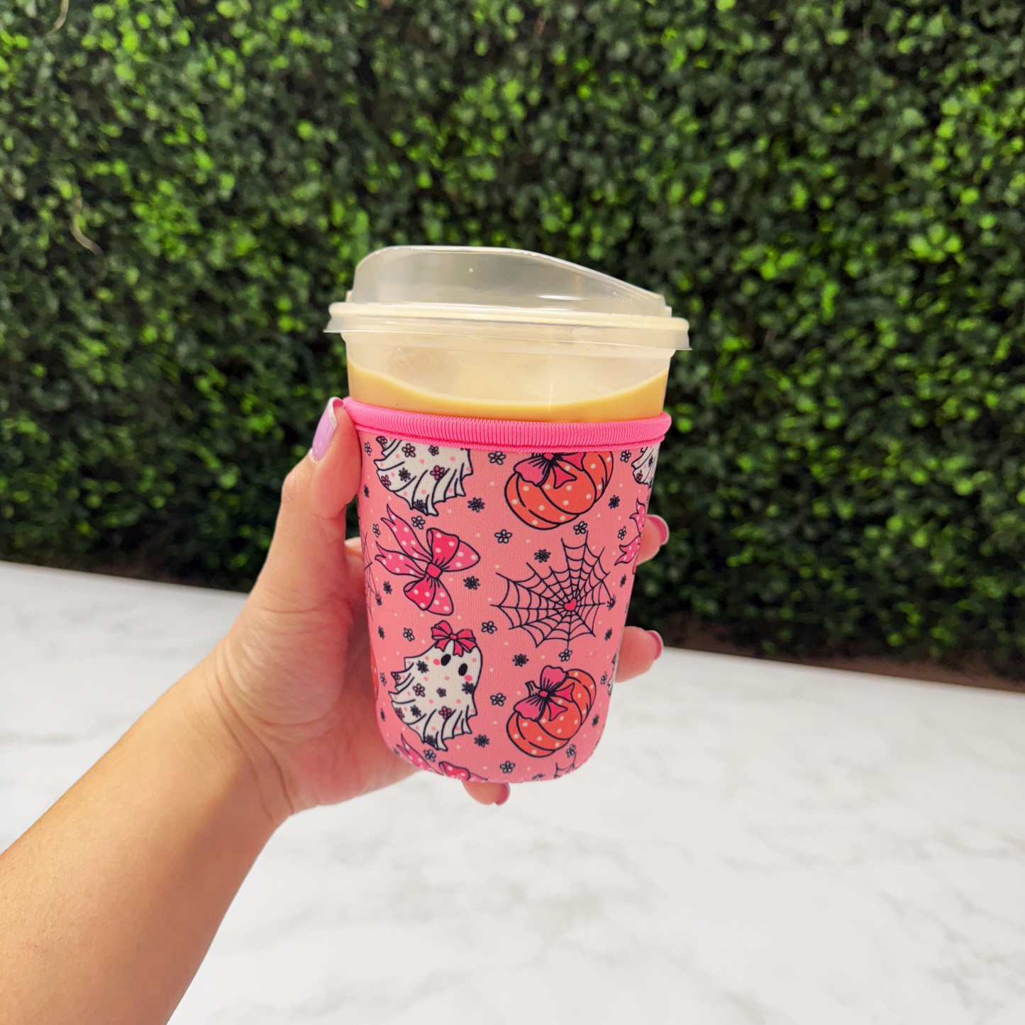 Cute Coquette Ghost Bow - Cup Sleeve