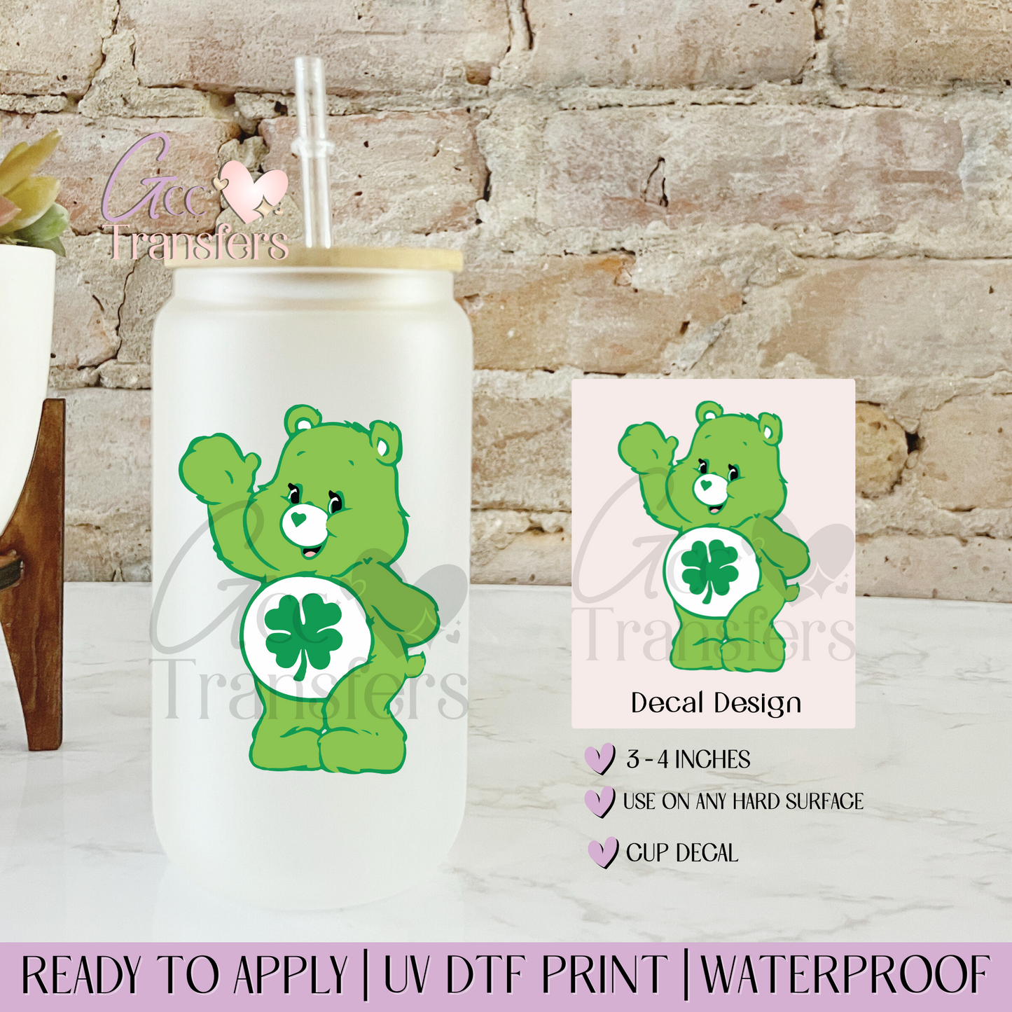 Green Bear - Decal UVDTF