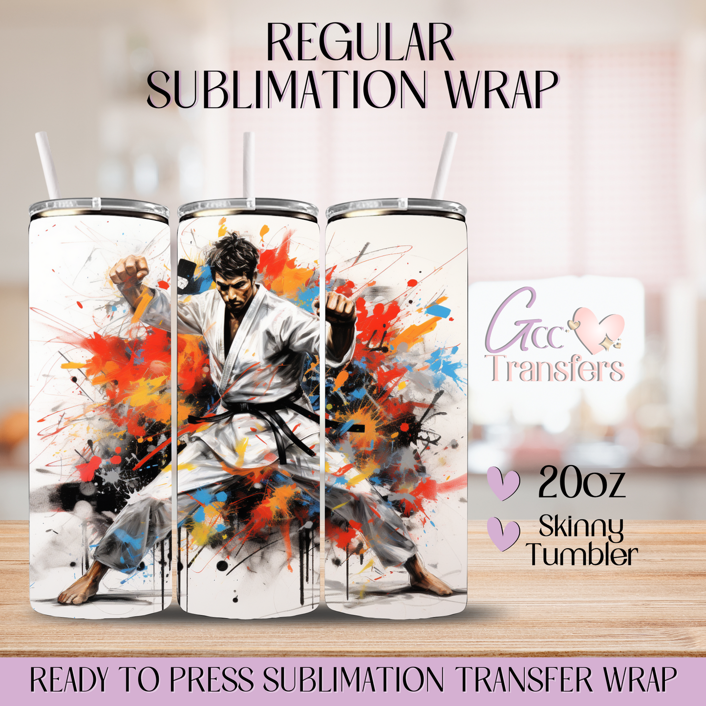 Karate Boy - 20oz Regular Sublimation Wrap