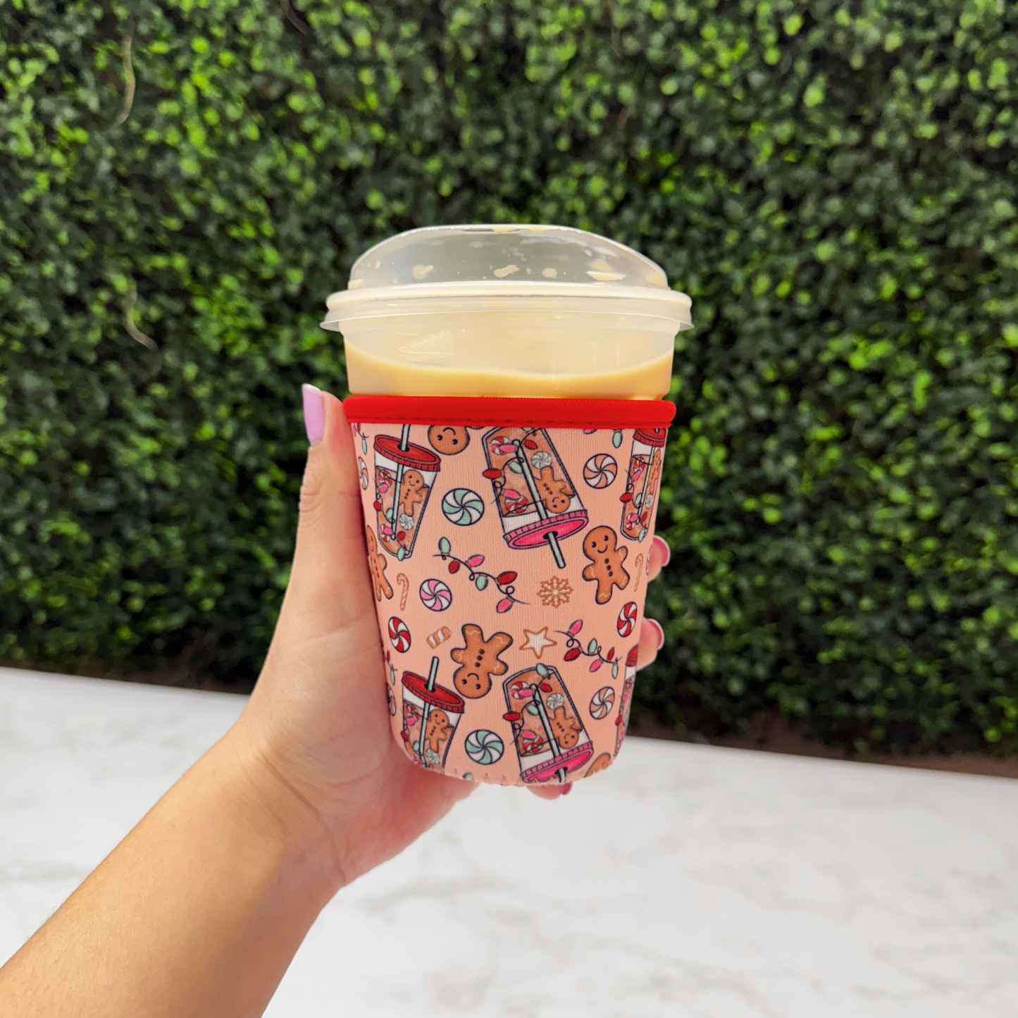 Iced Coffee Ginger Cookie Candy Cane - Cup Sleeve