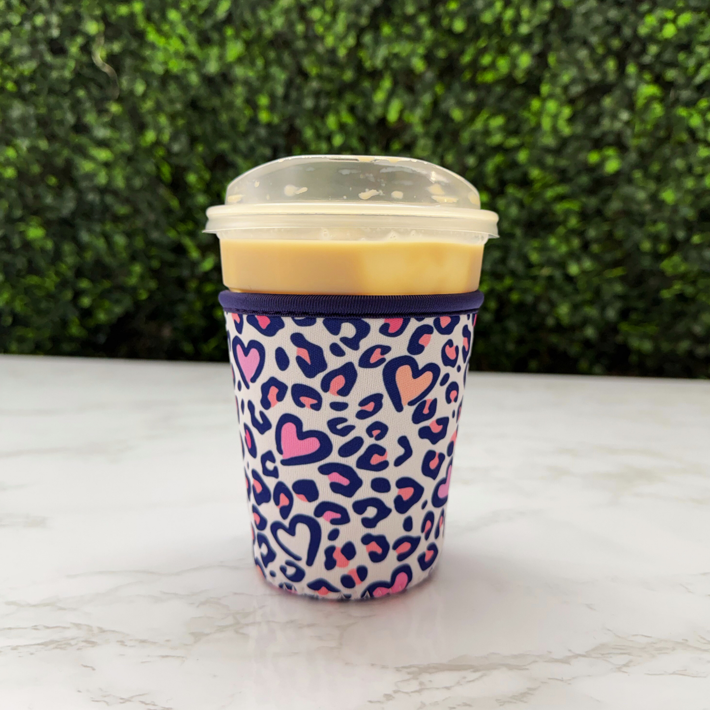Leopard Heart Pattern - Cup Sleeve