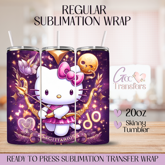 Sagittarius Cat Character - 20oz Regular Sublimation Wrap