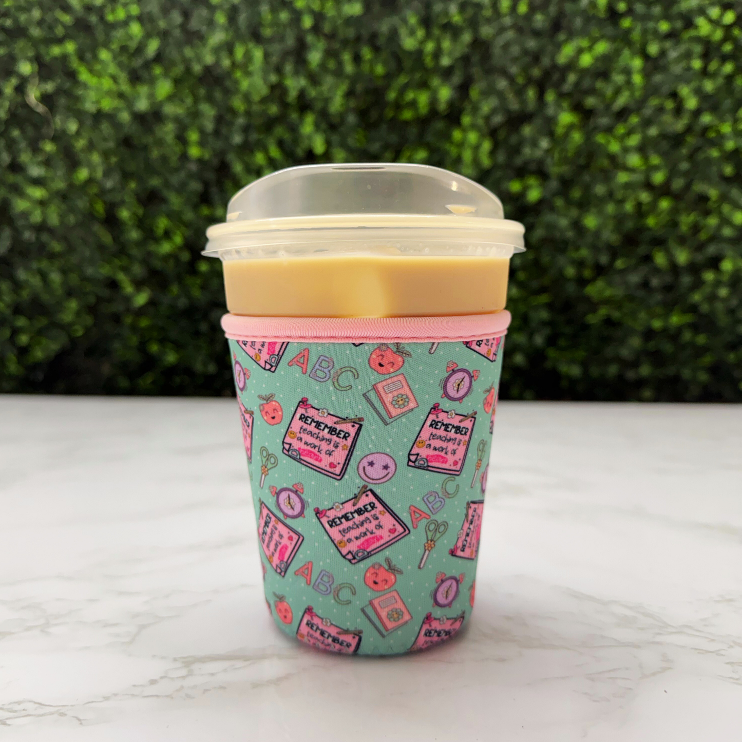 Teacher Remember Sticky Note ABC - Cup Sleeve
