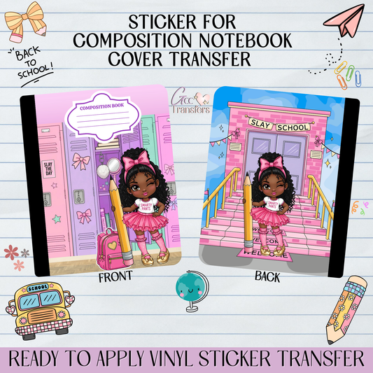 Smarty Pants Girl Back to School - Sticker for Notebook Cover