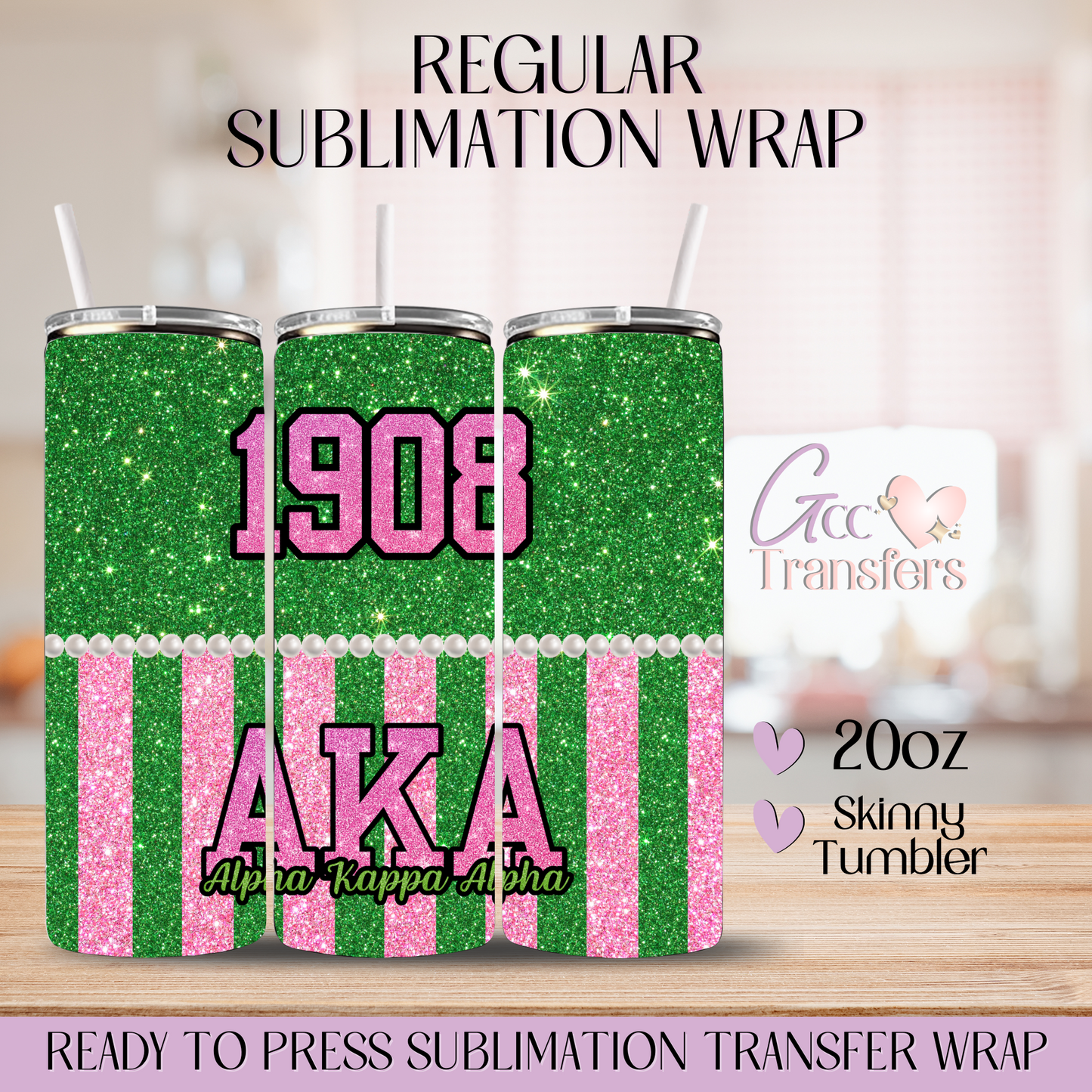 AKA Sorority - 20oz Regular Sublimation Wrap