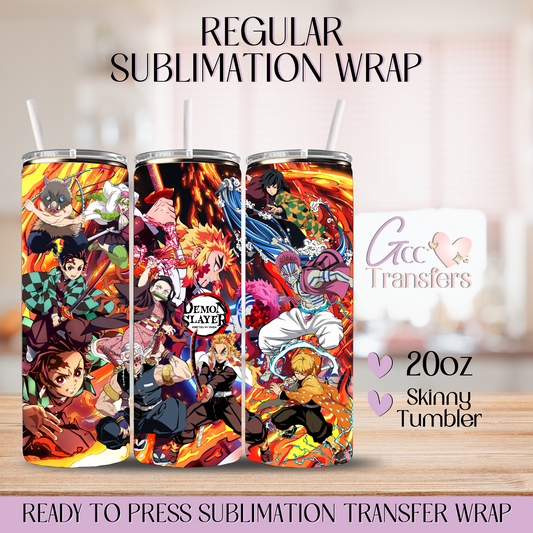 Sky Blade Fighter Demon Comic - 20oz Regular Sublimation Wrap