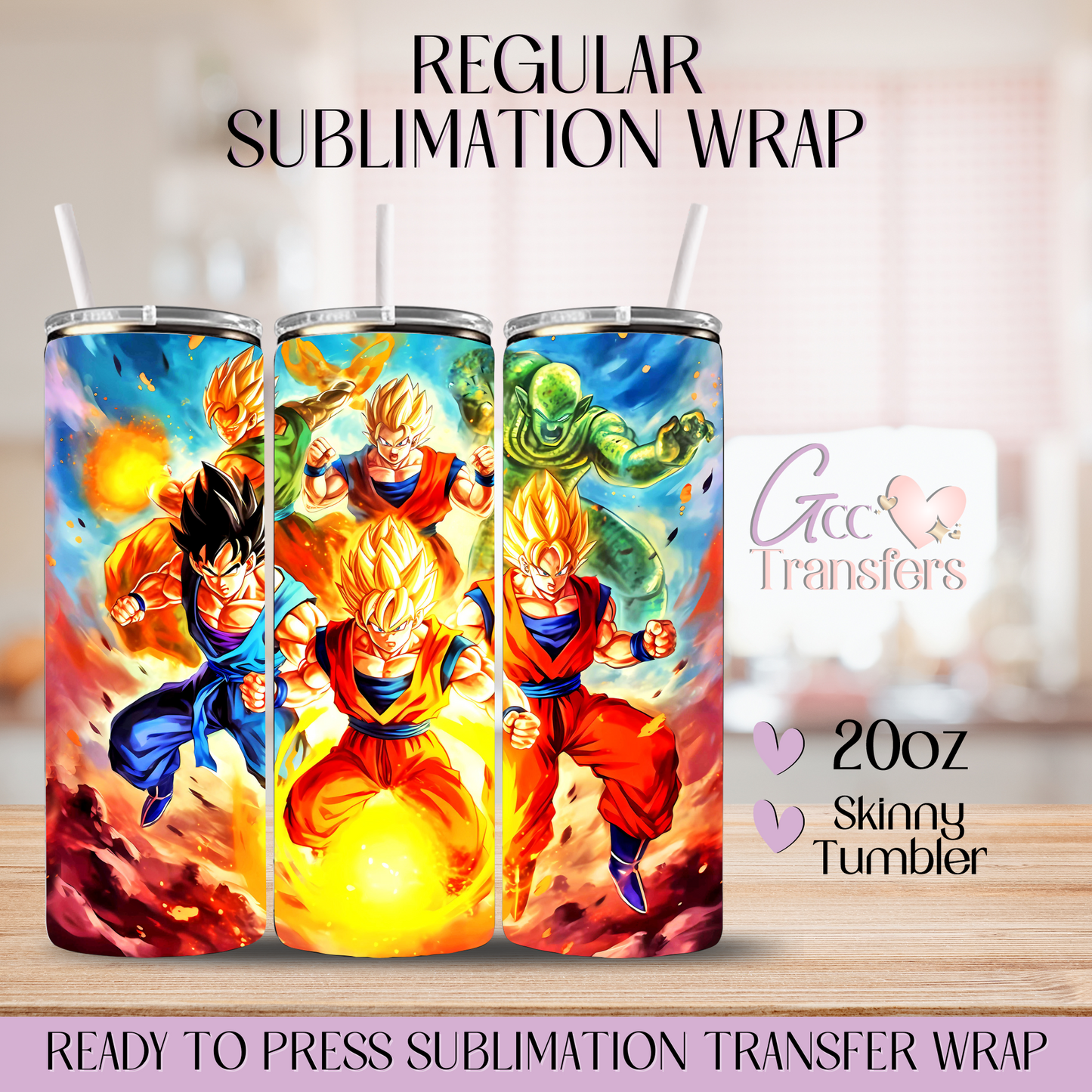 Anime Dragon Z - 20oz Regular Sublimation Wrap