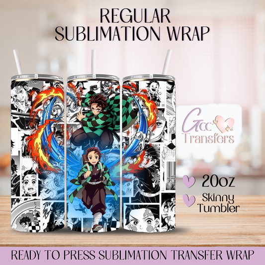 Demon Slayer Comic - 20oz Regular Sublimation Wrap