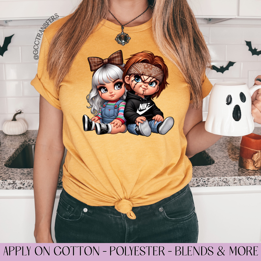 Tiny Terror Vibes & Doll - Full Color DTF Transfer