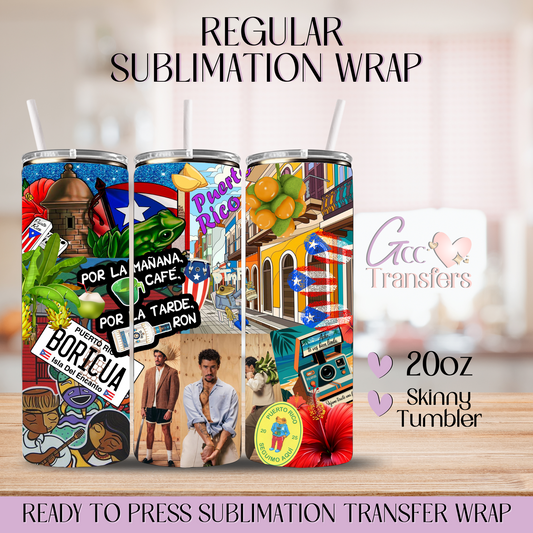 Bad Bunny Puerto Rico - 20oz Regular Sublimation Wrap