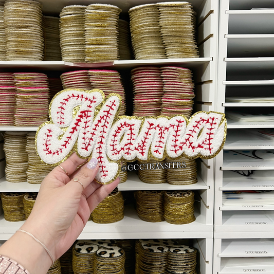 Baseball Mama Chenille Patch