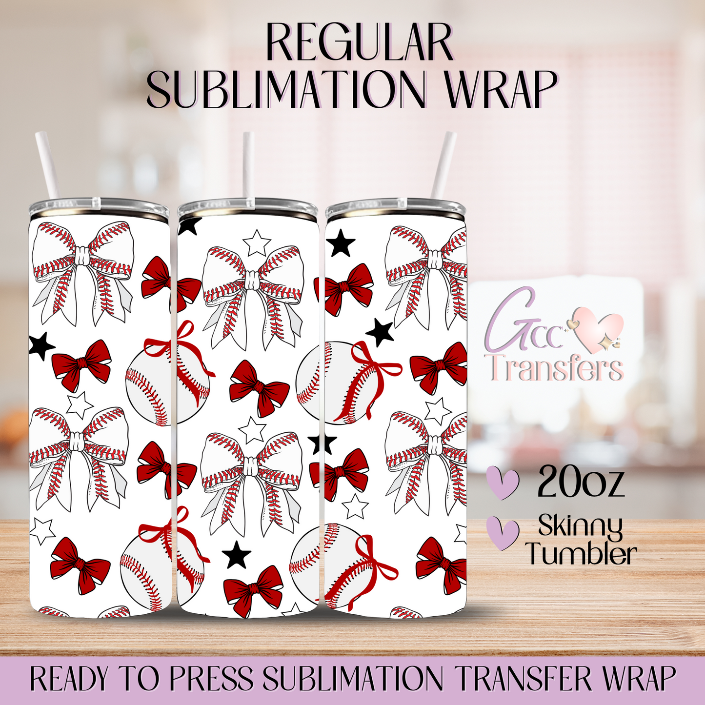 Baseball Mom Coquette - 20oz Regular Sublimation Wrap