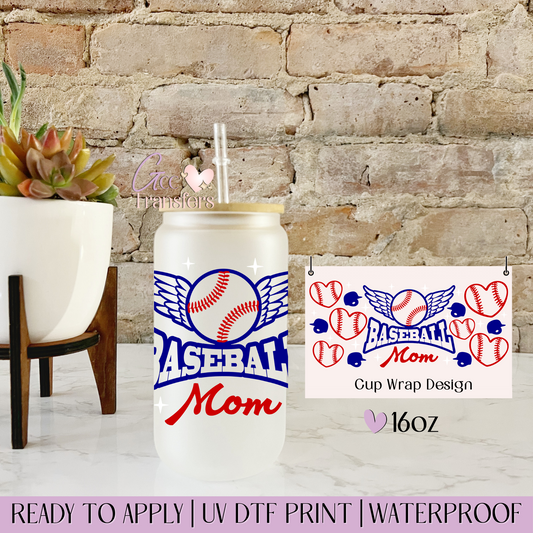 Baseball Mom - 16oz UV DTF WRAP