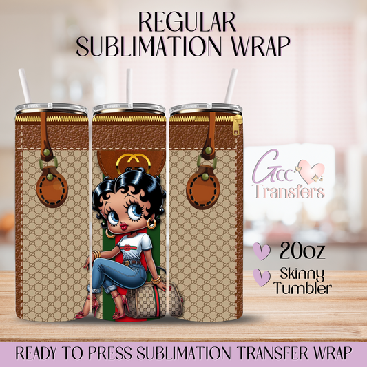 Beige Sassy Luxury Purse - 20oz Regular Sublimation Wrap