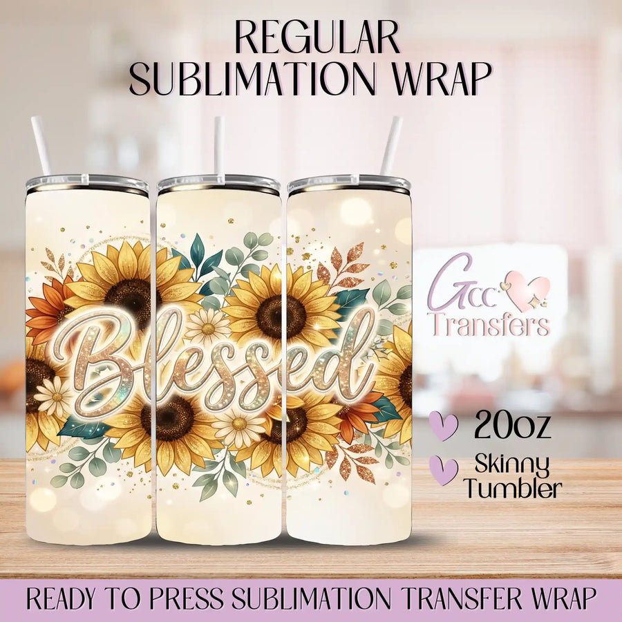 Blessed Sunflower - 20oz Regular Sublimation Wrap