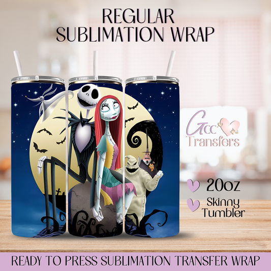 Blue Moon Spooky Soulmates Sitting - 20oz Regular Sublimation Wrap