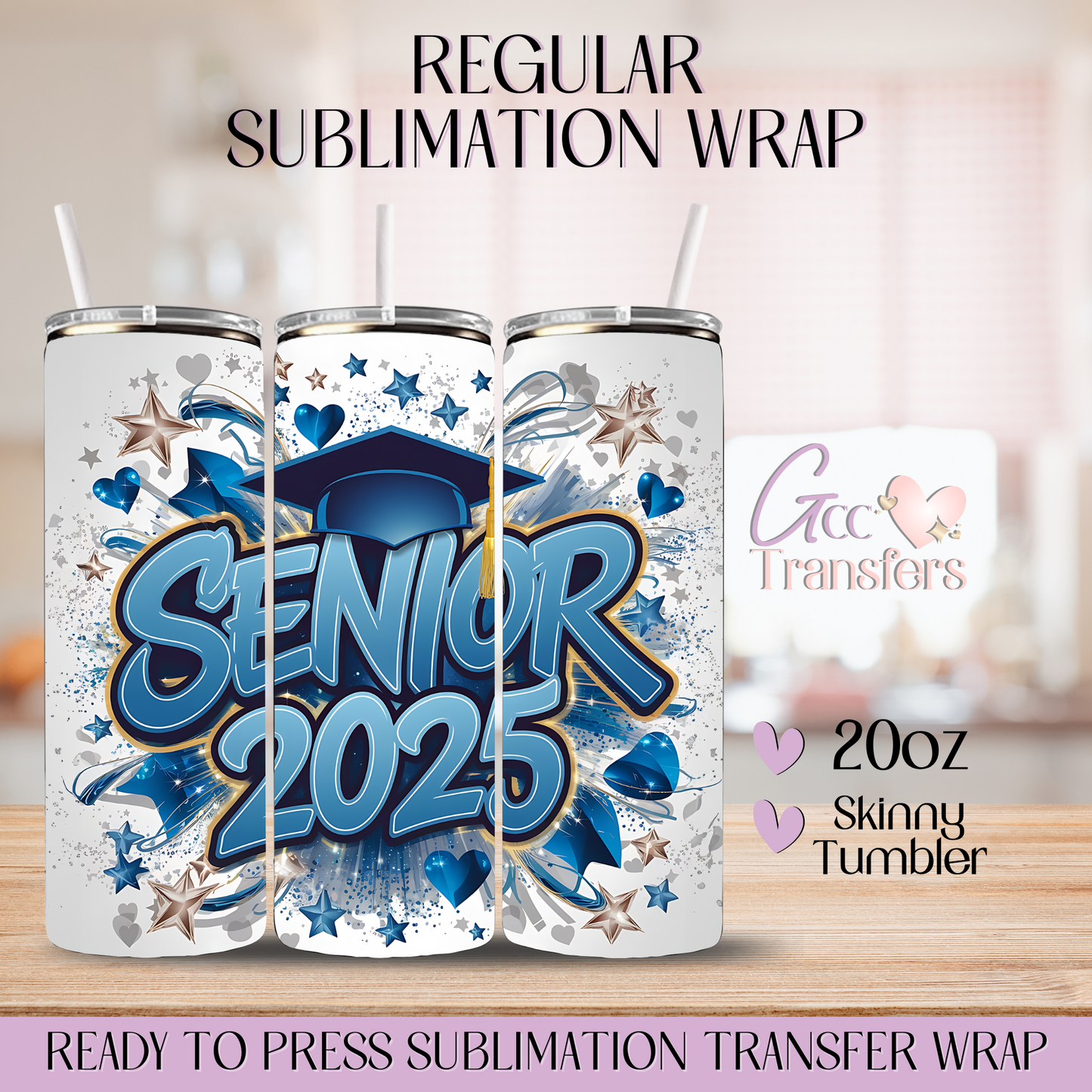 Blue Class 2025 - 20oz Regular Sublimation Wrap