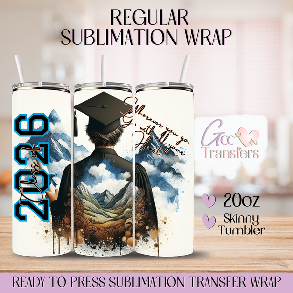 Boy Class of 2026 Blue - 20oz Regular Sublimation Wrap