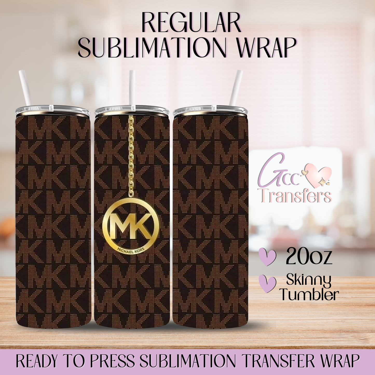 Brown Pattern Purse Elegant - 20oz Regular Sublimation Wrap