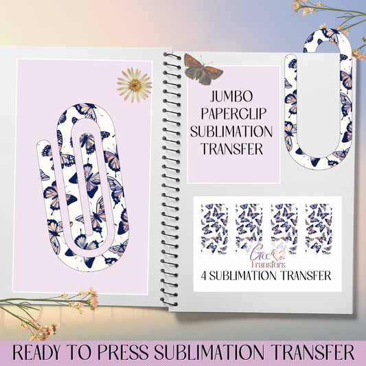 Butterflies - Jumbo Paperclip Sublimation Transfer