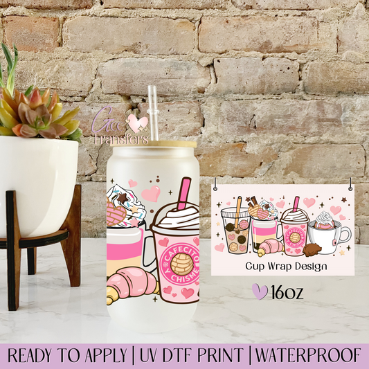 Cafecito y Chisme - 16oz UV DTF WRAP