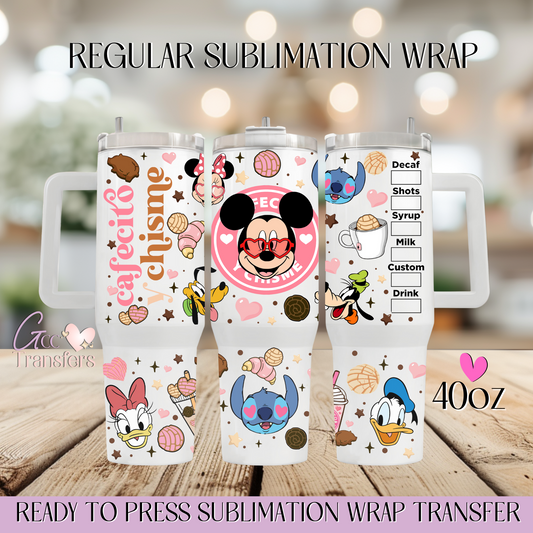 Cafecito y Chisme Mice Friends - 40oz Regular Sublimation Wrap