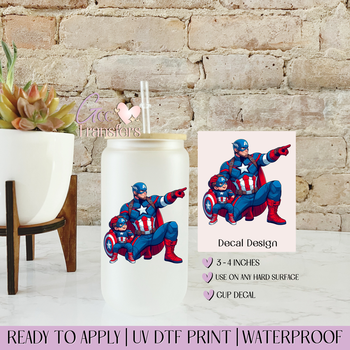 The Patriot's Shield Daddy & Son - Decal UVDTF