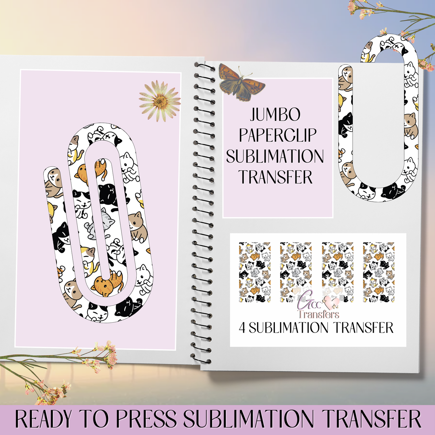 Cat Lovers - Jumbo Paperclip Sublimation Transfer