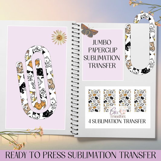 Cat Lovers - Jumbo Paperclip Sublimation Transfer