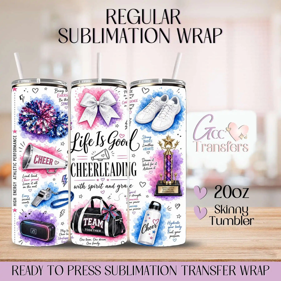 Cheerleading Life - 20oz Regular Sublimation Wrap