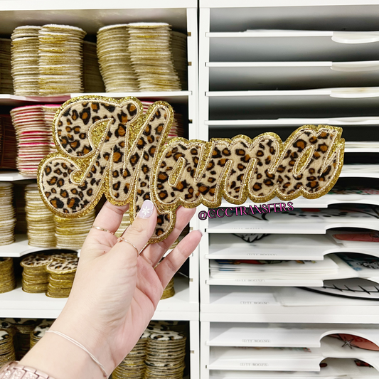 Cheetah Mama Chenille Patch