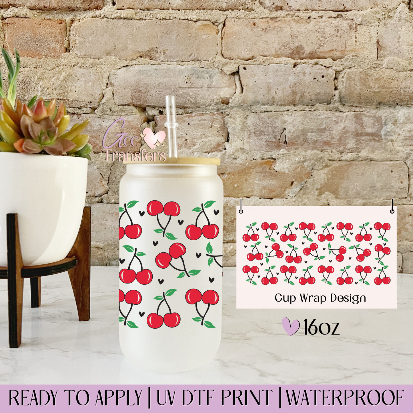 Cherries - 16oz UV DTF WRAP