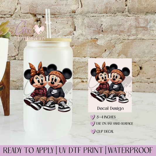 Chicano Mice Couple - Decal UVDTF