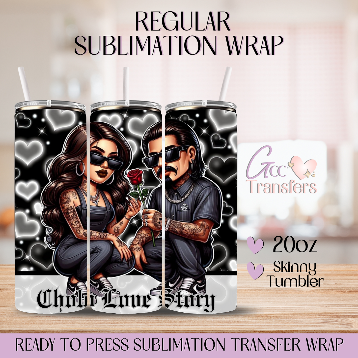 Cholo Love Story - 20oz Regular Sublimation Wrap