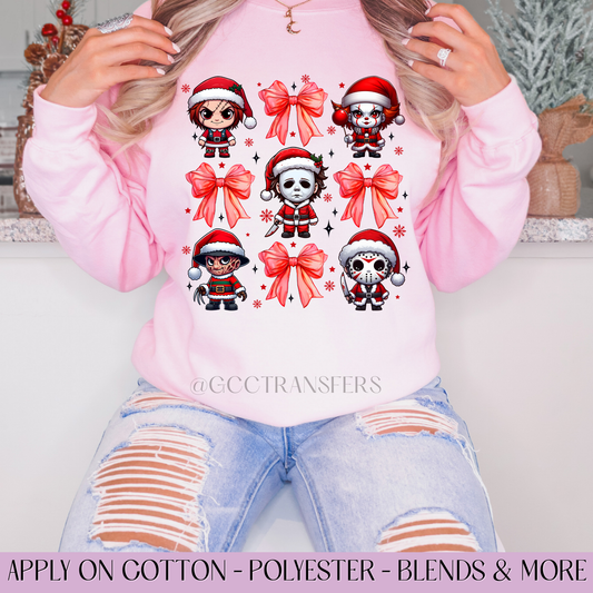 Christmas Horror Friends - Full Color DTF Transfer