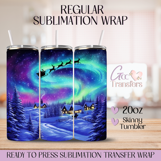 Christmas Northern Lights - 20oz Regular Sublimation Wrap