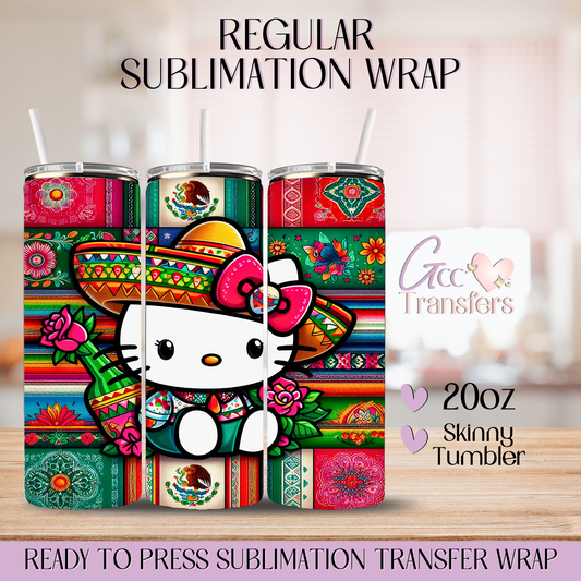 Cinco de Mayo Cat - 20oz Regular Sublimation Wrap