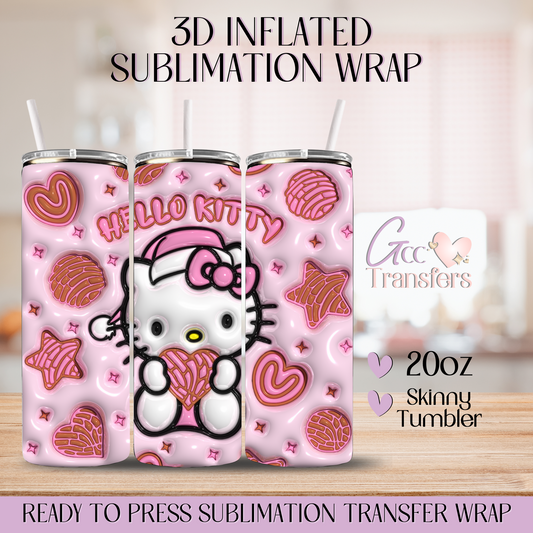 Pink Conchas Cat Faces Xmas - 20oz Regular Sublimation Wrap