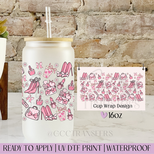 Coquette Corporate Girly - 16oz UV DTF WRAP
