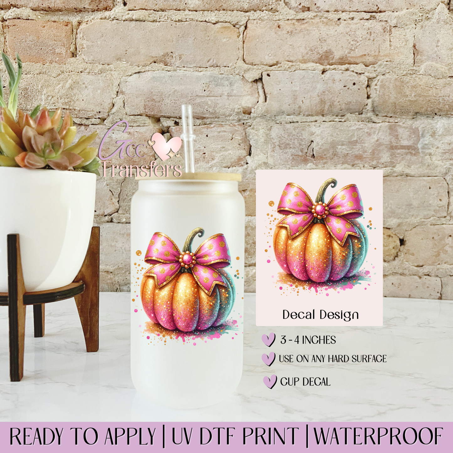 Coquette Pumpkin Autumn - Decal UVDTF