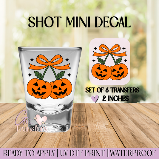 Coquette Pumpkins Cherries - Set of 6 (Shot UV Decals)