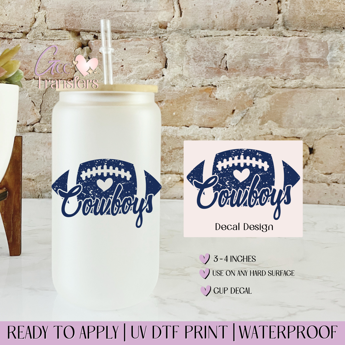 Cowboys Football - Decal UVDTF