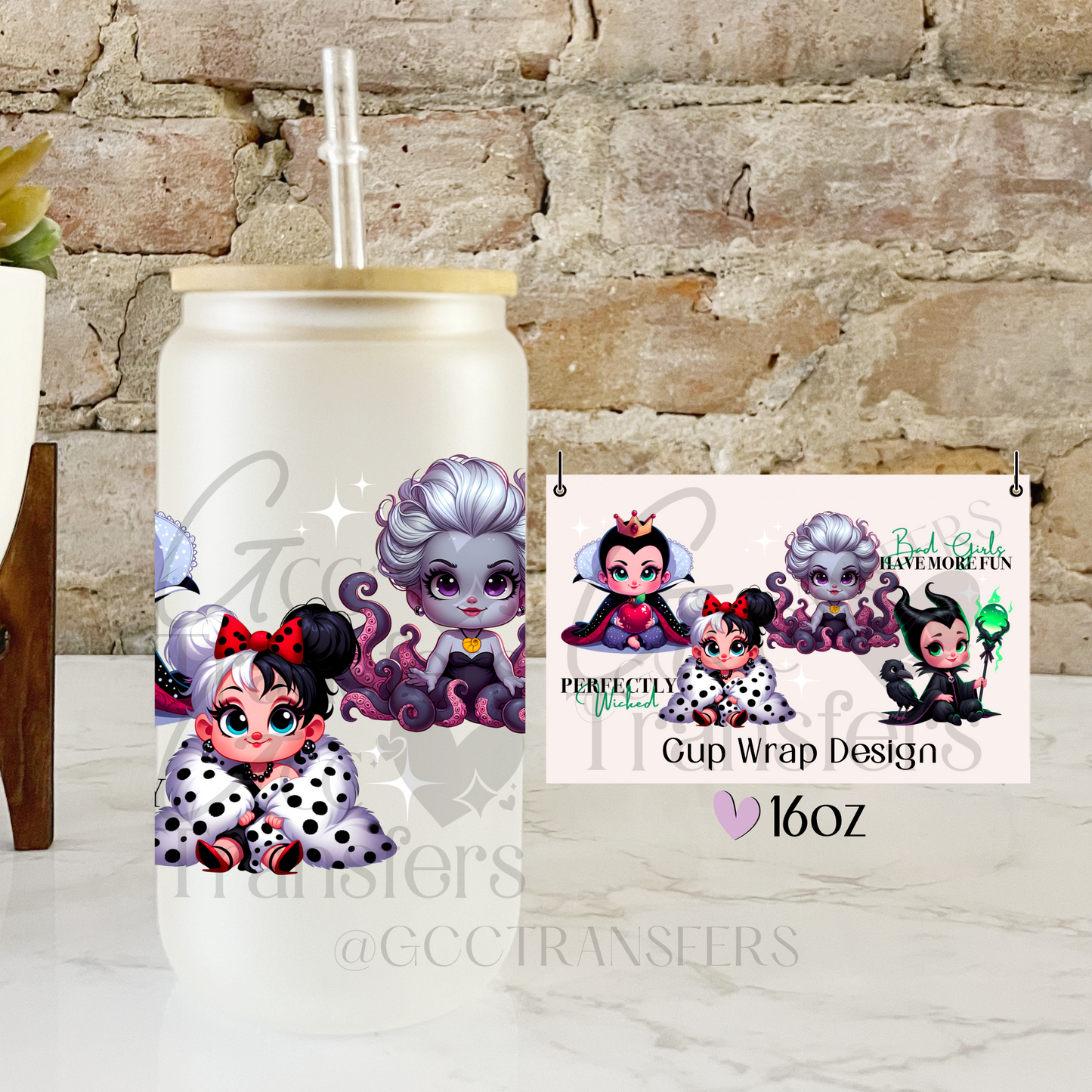 Cute Baby Villains - 16oz UV DTF WRAP