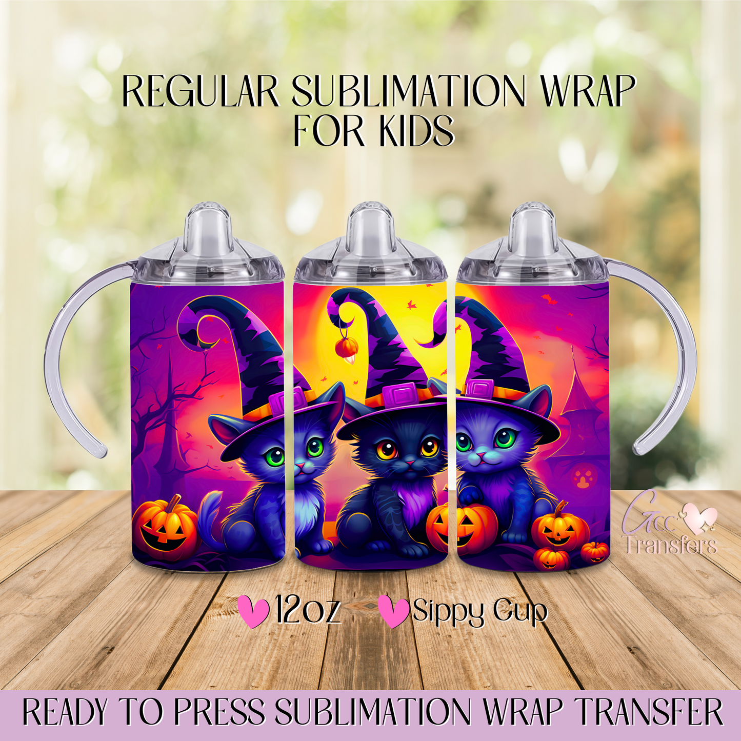 Cute Cats Witches - 12oz Regular Sublimation Wrap