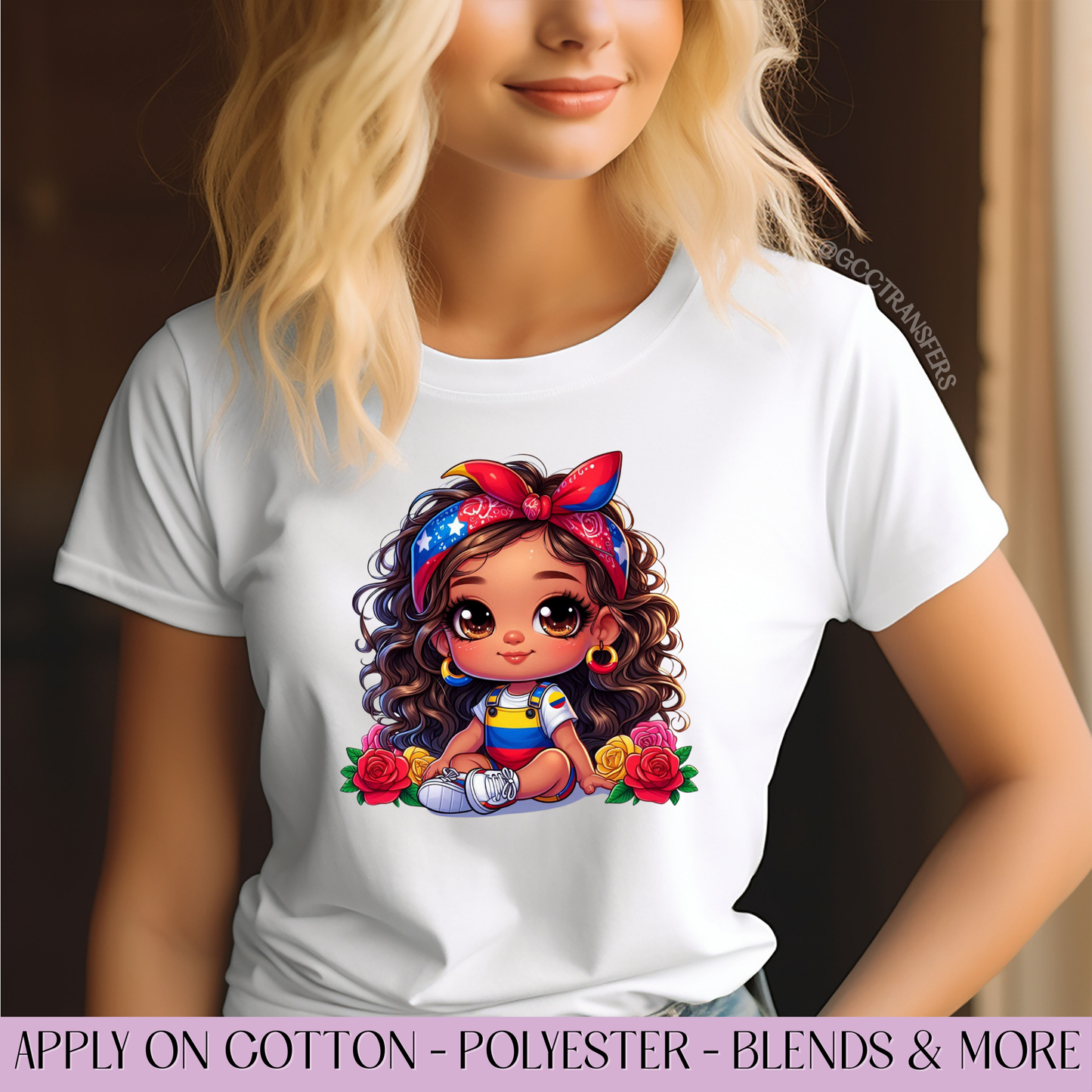 Cute Colombian Baby Flag Sleeve - Full Color DTF Transfer