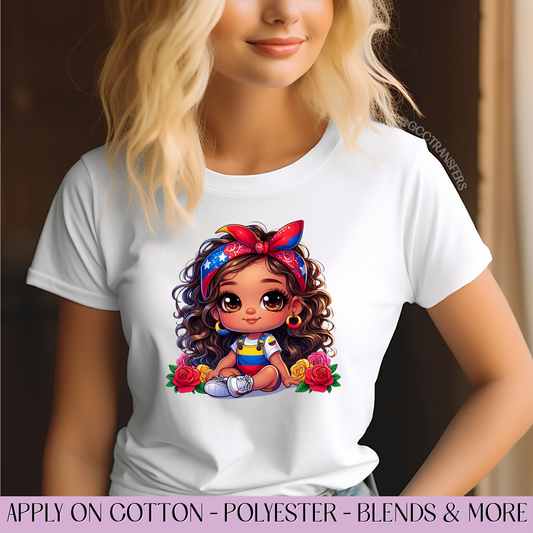 Cute Colombian Baby Flag Sleeve - Full Color DTF Transfer