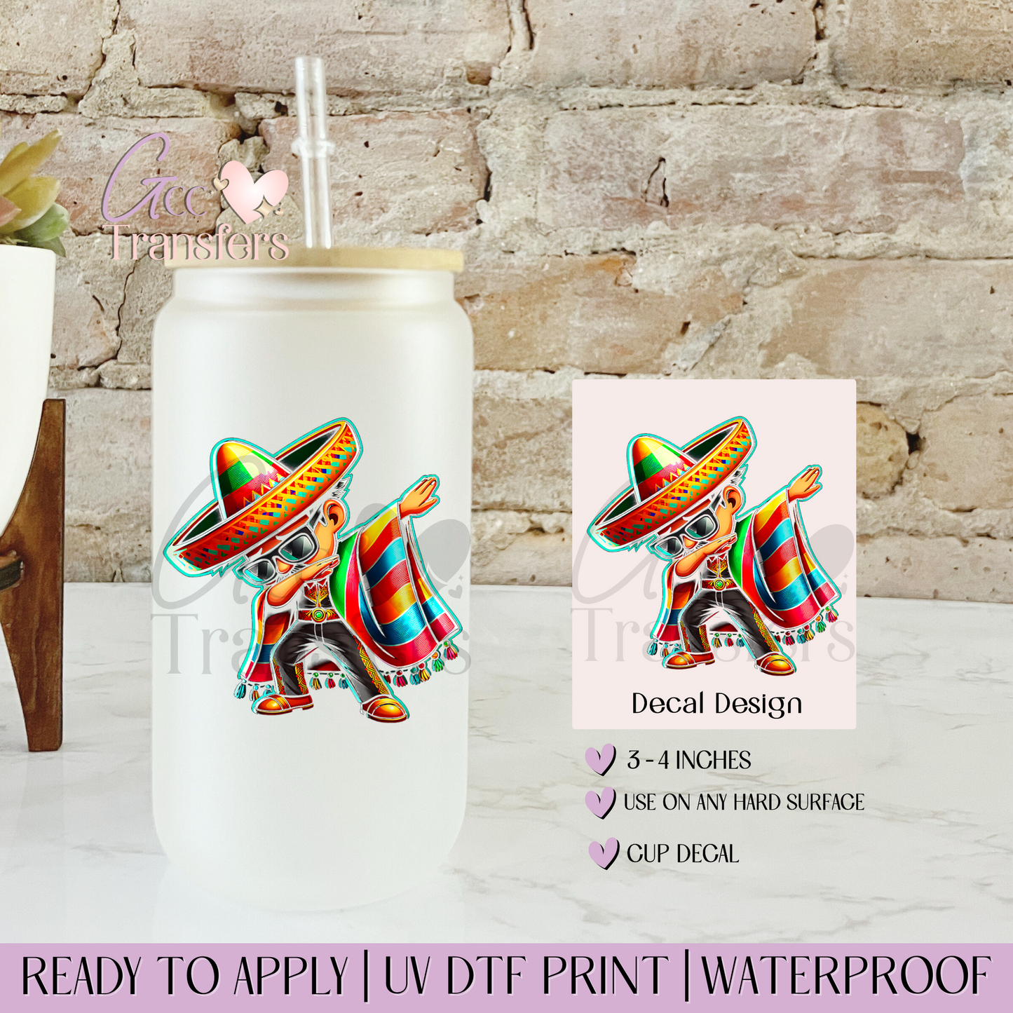 Dabbing Boy Cinco de Mayo - Decal UVDTF